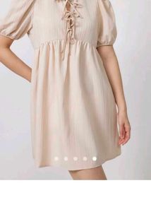 Cute Puff Sleeve Mini Dress