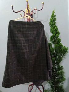 Plaid Asymmetrical Skirt
