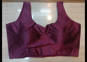 Burgundy Readymade Saree Blouse