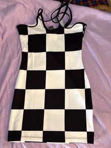 Checkerboard Mini Dress