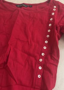 Red Cotton Kurta