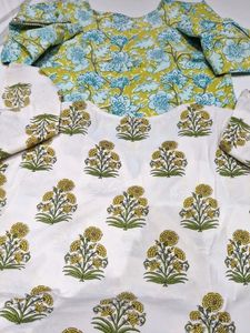 Floral Print Kurta Set Of 2 With Dupatta (No Pants