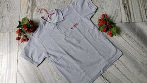 Casual Grey Polo Shirt