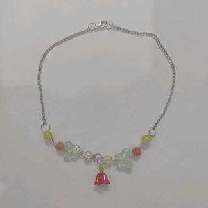 Red Tulip  Necklace And Earings