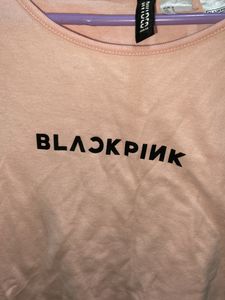h&amp;m / black pink brand cropped tshirt