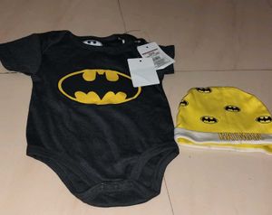 Baby Batman Onesie And Cap