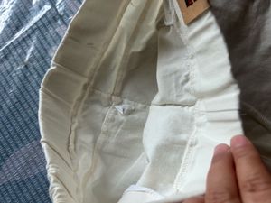 White Strechable Shorts For Girls