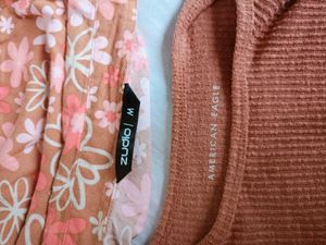 Floral Print CropShirt With Crop Top