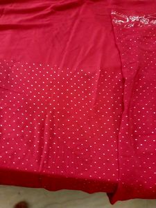 Steal Deal-Red Mokesh work saree