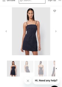 Korean Navy Blue Dress