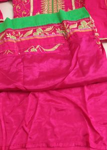 Full Embroidery Chanderi Silk Kurta And Bottom