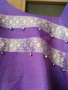 Ghunghroo Shiny Purple Kurta