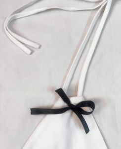 White Bust Tie Backless Top