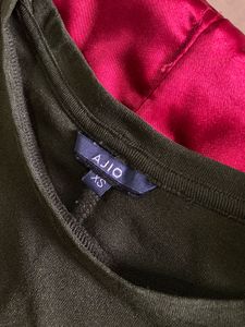 Olive Green Tie-Waist Dress