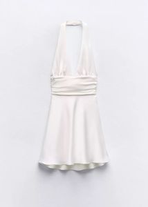 Zara Short Halter Viral Dress🥤🤍❕🥼