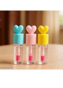 Heart Topped Lip Gloss Pack of 3