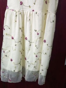Embroidered White Dress