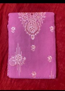 OFFER🏷️NEW PINK EMBROIDERY UNSTITCHED SUIT