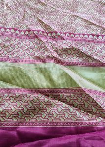 😍New Beautiful Pink Saree😍