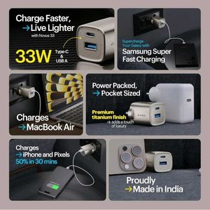 Stuffcool Novus 33W for Samsung, Pixel &amp; iphone