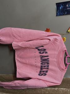 Pink Los Angeles Sweatshirt crop