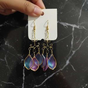 Floral Dangle Drop Earrings