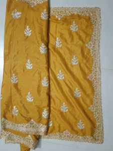 emrodary Saree yellow 💛