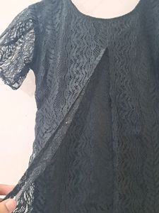 Black Net Top used only twice.