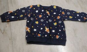 Cute Space Print Sweatshirt