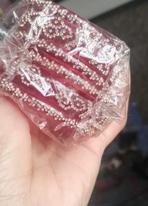 Red &amp; Silver Bangle Set