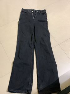 Black Wide Leg Denim Jeans