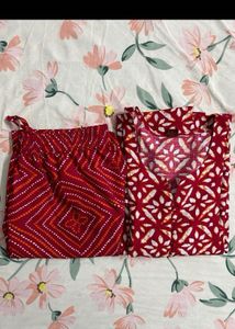 Red Printed Kurti Sets ❤️