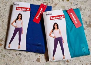 Premium Poomer Leggings- Dark Blue, Light Blue