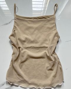 Cute Beige Tank Top