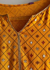 Yellow Ethnic Maxi Dress