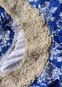 Blue &amp; Pearl Top