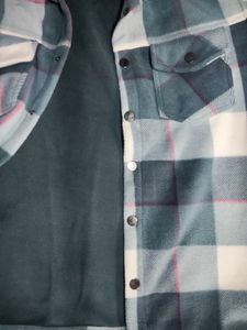 plaid fleece shirt jacket