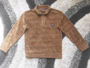 Brown Quarter Zip Pullover US POLO