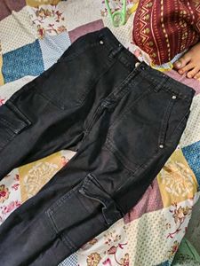 Black Cargo Jeans 26