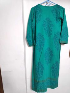 Libas Elegant Sea Green Printed Kurta