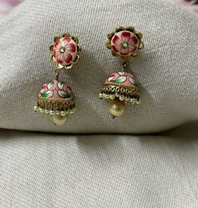 Floral Jhumka Earrings