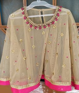 Poncho Styled Lehenga For 6-7 Year Old