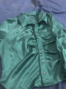 Peacocok Satin Shirt