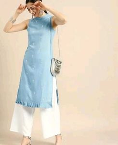 White Mix Cotton Plazo