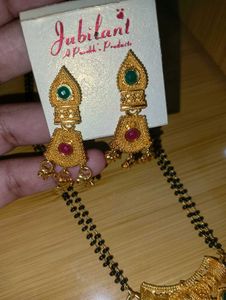 Jubilant Mangalsutra &amp; Earring Set