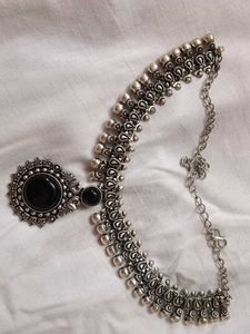 Oxidized Silver Necklace