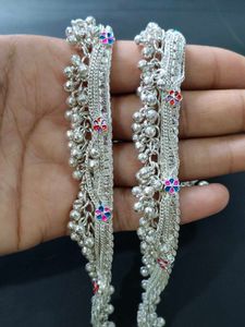 Silver Anklets with Bells