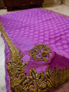 Levander Saree With Unstitched Blouse Piece