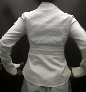 off white fitted shirt