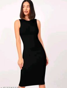 Sleek Black Bodycon Dress
